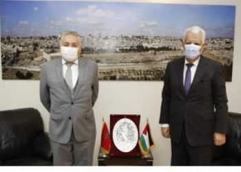 السفير الفلسطسن يثمن في لقائه مع نبيل بن عبد الله  موقف جلالة الملك الداعم للقضية الفلسطينية