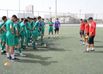 المنتخب الوطني لأقل من 20 سنة يخوض آخر حصة تدريبية قبل لقاء تنزانيا