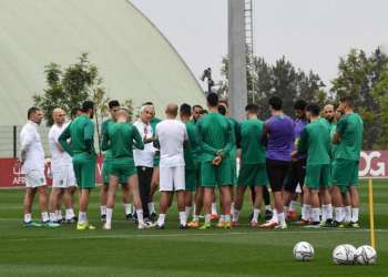 حصة تدريبية مسائية للمنتخب الوطني الأول بعد لقاء موريتانيا وإستعدادا لمباراة بوروندي
