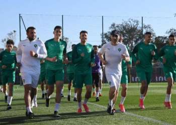 أول حصة تدريبية للمنتخب الوطني المغربي الأول