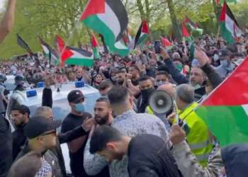 ثلاثة موقوفين في كوبنهاغن خلال تظاهرة مؤيدة للفلسطينيين