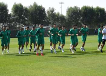 حصة تدريبية خفيفة للمنتخب الوطني المغربي الرديف