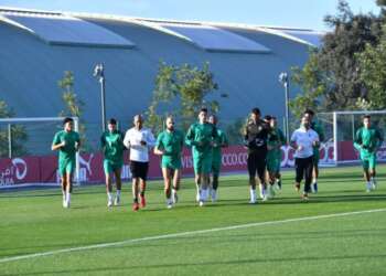 الحصة التدريبية الأخيرة المنتخب الوطني المغربي قبل السفر نحو الكاميرون