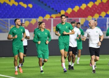 أسود الأطلس تجري أول حصة تدريبية على أرضية ملعب الشهداء إستعداداتها لمباراة الكونغو