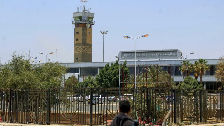A view of Sanaa International Airport which has been closed since September 9 in the Yemeni capital Sanaa, on April 11, 2022.