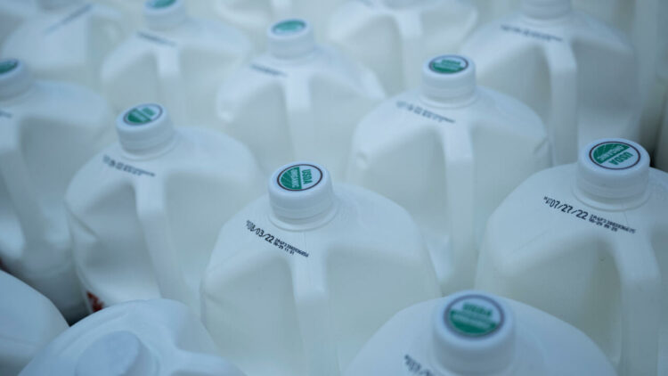 Milk is seen as the US struggles with rising inflation May 20, 2022, in Washington, DC.