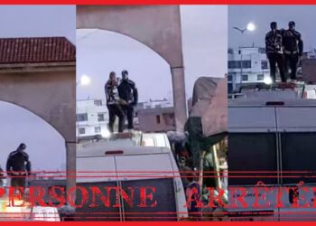 الامن يوضح حبثيات فيديو اعتلاء شخص لسطح سيارة للأمن الوطني بسوق الجملة الخضر  بالجديدة
