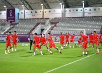 المنتخب الوطني يجري ثاني حصة تدريبية بقطر استعدادا للمونديال