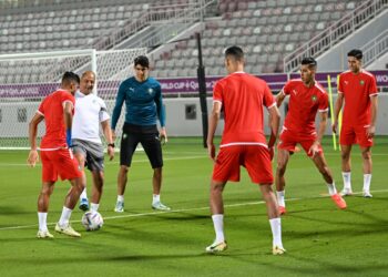 المنتخب الوطني يستعد لمباراة إسبانيا