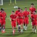 المنتخب الوطني يجري اخر​ حصة تدريبية قبل لقاء اسبانيا