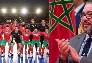 برقية تهنئة من جلالة الملك إلى أعضـاء المنتخـب الـوطنـي المغربي لكـرة القـدم