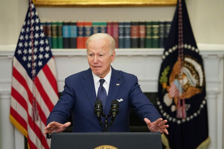 US President Joe Biden delivers remarks in the Roosevelt Room of the White House in Washington, DC, on May 24, 2022, after a gunman shot dead 18 young children at an elementary school in Texas.  US President Joe Biden on Tuesday called for Americans to stand up against the country's powerful pro-gun lobby after a gunman shot dead 18 young children at an elementary school in Texas.
"When, in God's name, are we going to stand up to the gun lobby," he said in an address from the White House.
"It's time to turn this pain into action for every parent, for every citizen of this country. We have to make it clear to every elected official in this country: it's time to act."
 (Photo by Stefani Reynolds / AFP)