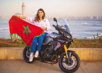 البطلة عفاف حمدون تخوض تجربة تحدي ” طواف الدراجات النارية” عبر العديد من مدن المملكة