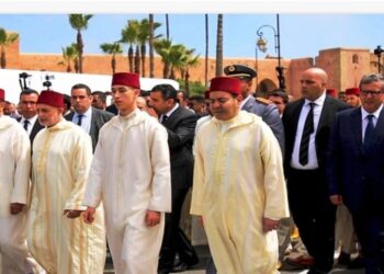 ولي العهد مولاي الحسن ومولاي رشيد في جنازة الراضي