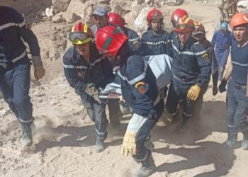 إخراج جتة شباب من تحت أنقاض مقلع للرخام ضواحي خنيفرة