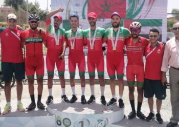 الألعاب الرياضية العربية (الجزائر 2023): المنتخب المغربي للدراجات يتوج بذهبية السباق ضد الساعة حسب الفرق