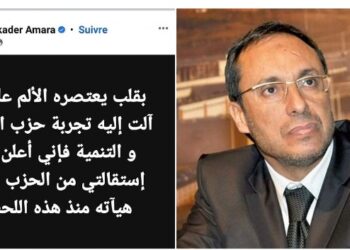 الوزير السابق عبد القادر عمارة يقدم استقالته من العدالة والتنمية