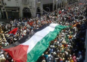 تظاهرة حاشدة في الرباط تأييدا لفلسطين