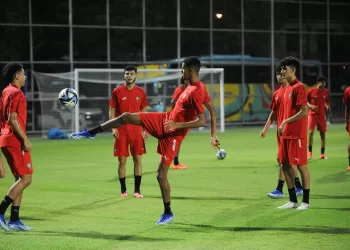 المنتخب الوطني لأقل من 17 سنة يجري اخر حصة تدريبية قبل لقاء مالي