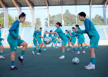 المنتخب الوطني لكرة القدم النسوية لاقل من 20 سنة يجري اول حصة تدريبية باثيوبيا
