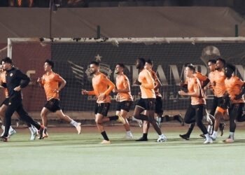 نهضة بركان يجري حصة تدريبية استعدادًا لمواجهة الزمالك في نهائي كأس الكونفدرالية الأفريقية