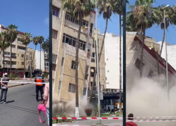 انهيار عمارة سكنية بحي بوركون بالدار البيضاء