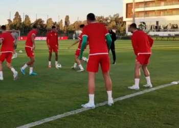 المنتخب الوطني يستعد لمواجهة أفريقيا الوسطى بتدريبات مكثفة