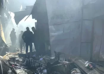 حريق مهول يلتهم محلات تجارية بالسوق البلدي في المحمدية