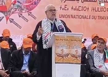 بنكيران يتهم نقابات بـ”الارتزاق” ويدعو لدعم فلسطين في خطاب فاتح ماي بالدار البيضاء