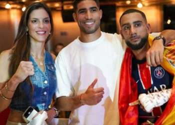 أشرف حكيمي يدعم موسى غلام بعد فوزه بالحزام العالمي لـWBC في مدريد