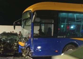 حادث سير مروّع بطريق المهدية بسبب تهور سائق سيارة خفيفة