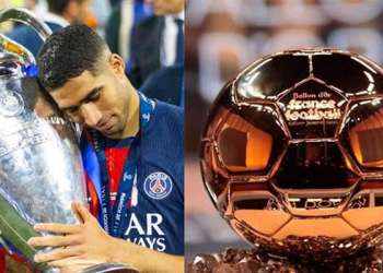 أشرف حكيمي ضمن المرشحين لجائزة الكرة الذهبية بعد موسم استثنائي مع باريس سان جيرمان