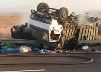 تصادم مروع بين شاحنتين يخلف قتيلاً وثلاثة جرحى بين جرسيف وتاوريرت