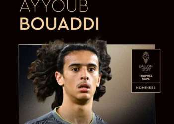 أيوب بوعدي ضمن قائمة المرشحين لجائزة “كوبا 2025” لأفضل لاعب شاب في العالم