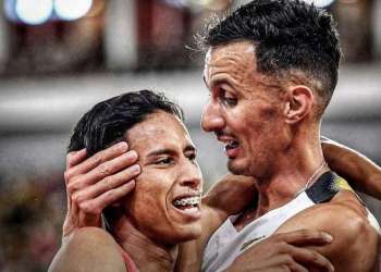 العداء المغربي صلاح الدين بن يزيد يتأهل لنهائي سباق 3000 متر موانع ويهدي إنجازه لمدربه وسفيان البقالي