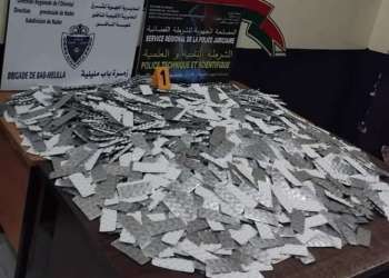 إحباط محاولة تهريب حوالي 65 قرصا مخدرا بباب مليلية