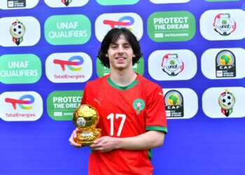 إبراهيم الرباج يتوج بجائزة أفضل لاعب بعد تألقه أمام تونس