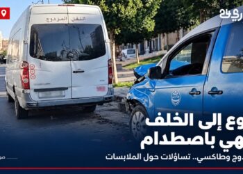 رجوع إلى الخلف ينتهي باصطدام.. فيديو للنقل المزدوج وسط اتهامات بالتعمد